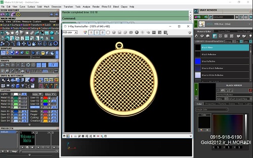 آموزش نرم افزار ماتریکس ۹ طراحی مدال تو خالی وزن سبک